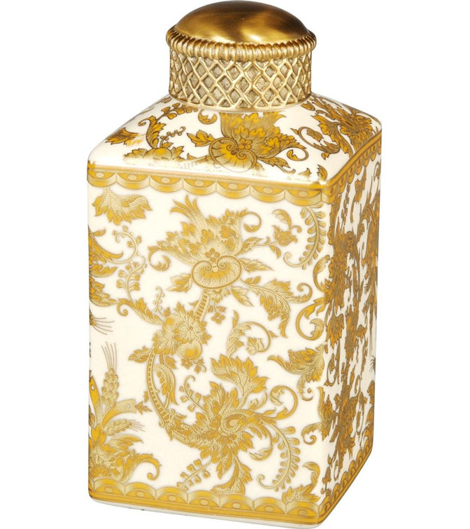 BradburnHome Gold 7.5" Porcelain Jar Perigold